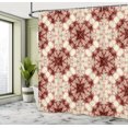 thumbnail image 4 of Ambesonne Ethnic Shower Curtain, Odd Forms Print Art Effect, 69"Wx84"L, Burgundy Cream, 4 of 4
