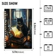 thumbnail image 3 of WOBOGO Black Cat Magic Room Notebook College Horizontal Grid Paper Ink Spill Resistant Water Resistant Cover 8.3x5.7x0.4in, 3 of 8