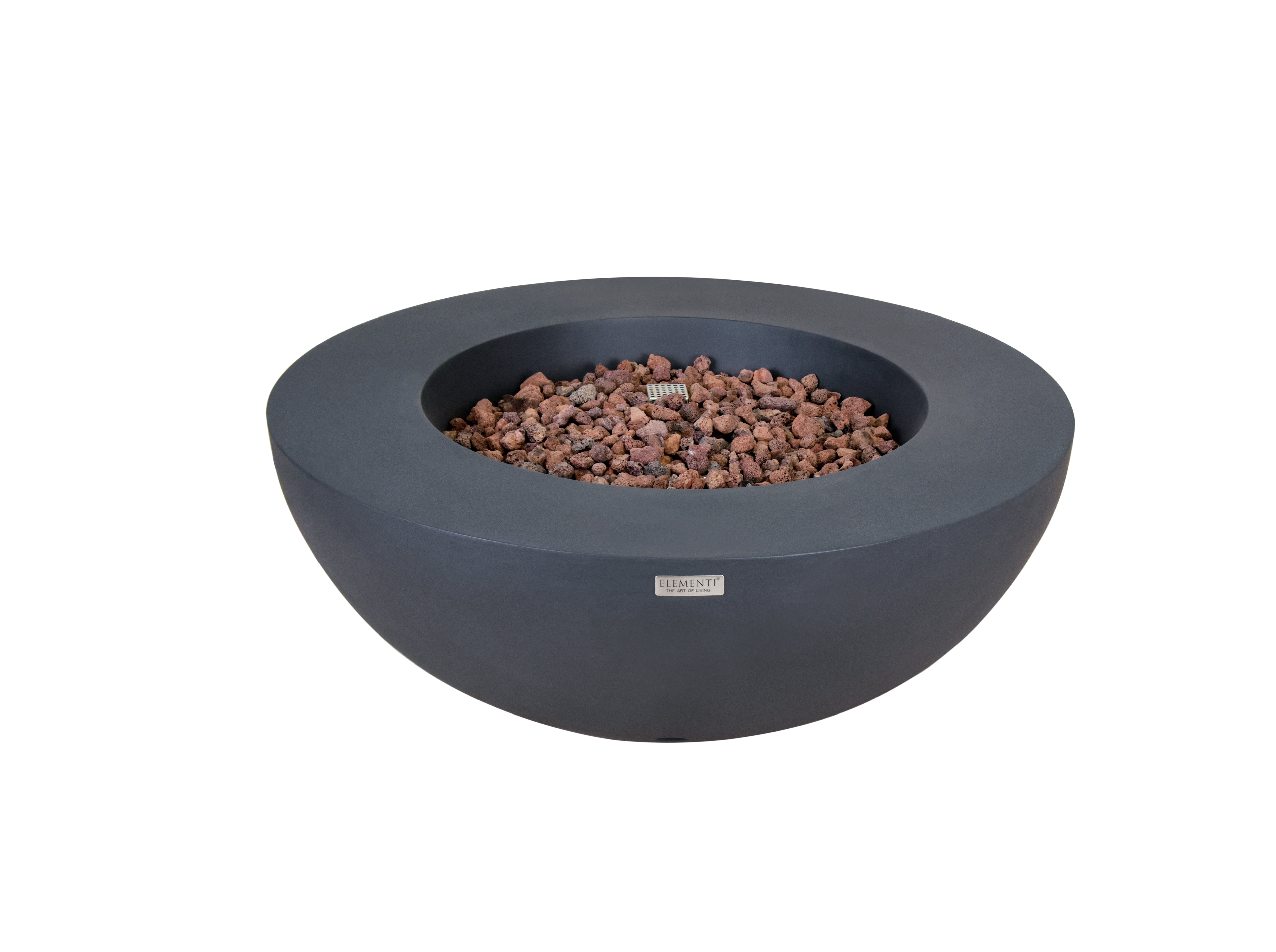 Elementi 42" Lunar Bowl Fire Pit - Dark Gray, Natural Gas