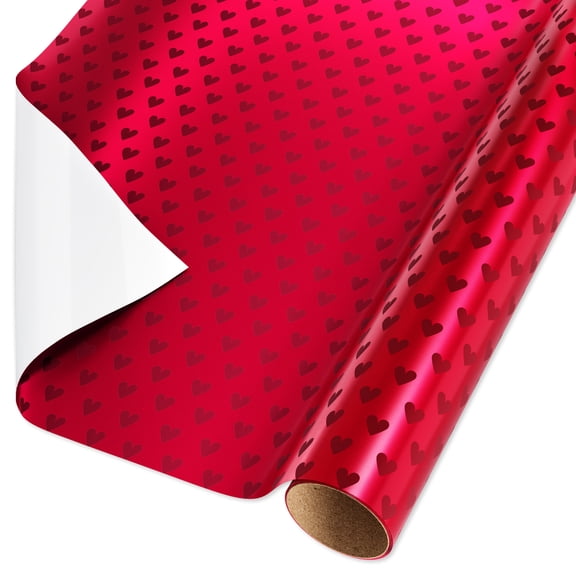 American Greetings 15 Sq. ft. Valentine's Day Gift Wrapping Paper, Heart-Themed (1 Roll, 30 in. x 72 in.)