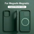 thumbnail image 2 of For Magsafe Wireless Charging Cases For iPhone 15 11 14 13 12 Pro Max Plus Liquid Silicone Magnetic Soft Cover Phone Accessories Red For iPhone 13, 2 of 6