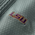 thumbnail image 4 of Youth Garb Gray LSU Tigers Sterling Long Sleeve Quarter-Zip Performance Top, 4 of 4