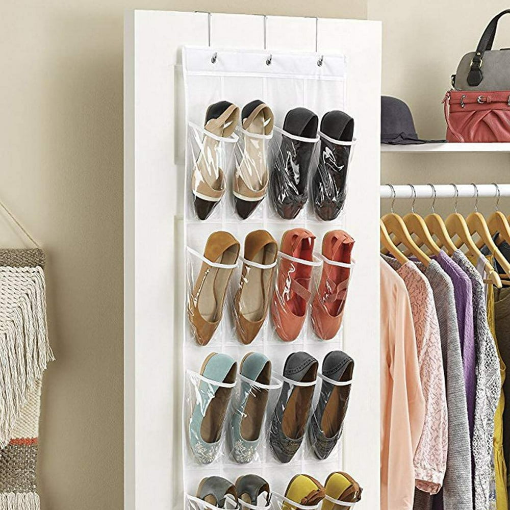 Techtongda Over the Door Shoe Organizer Rack Hanging Storage Space