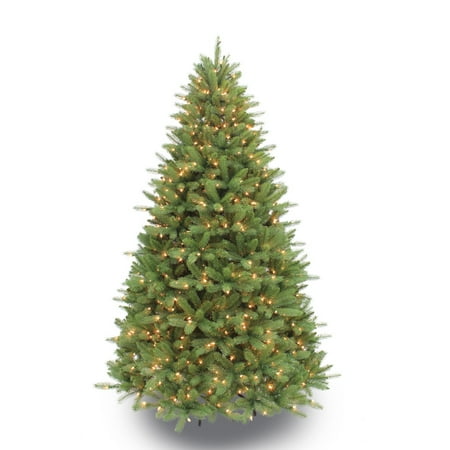 7.5 Douglas Fir Christmas Tree Puleo International 7.5 ft. Pre-Lit Douglas Fir Premier Artificial Christmas Tree with 800 Clear UL listed Lights ()