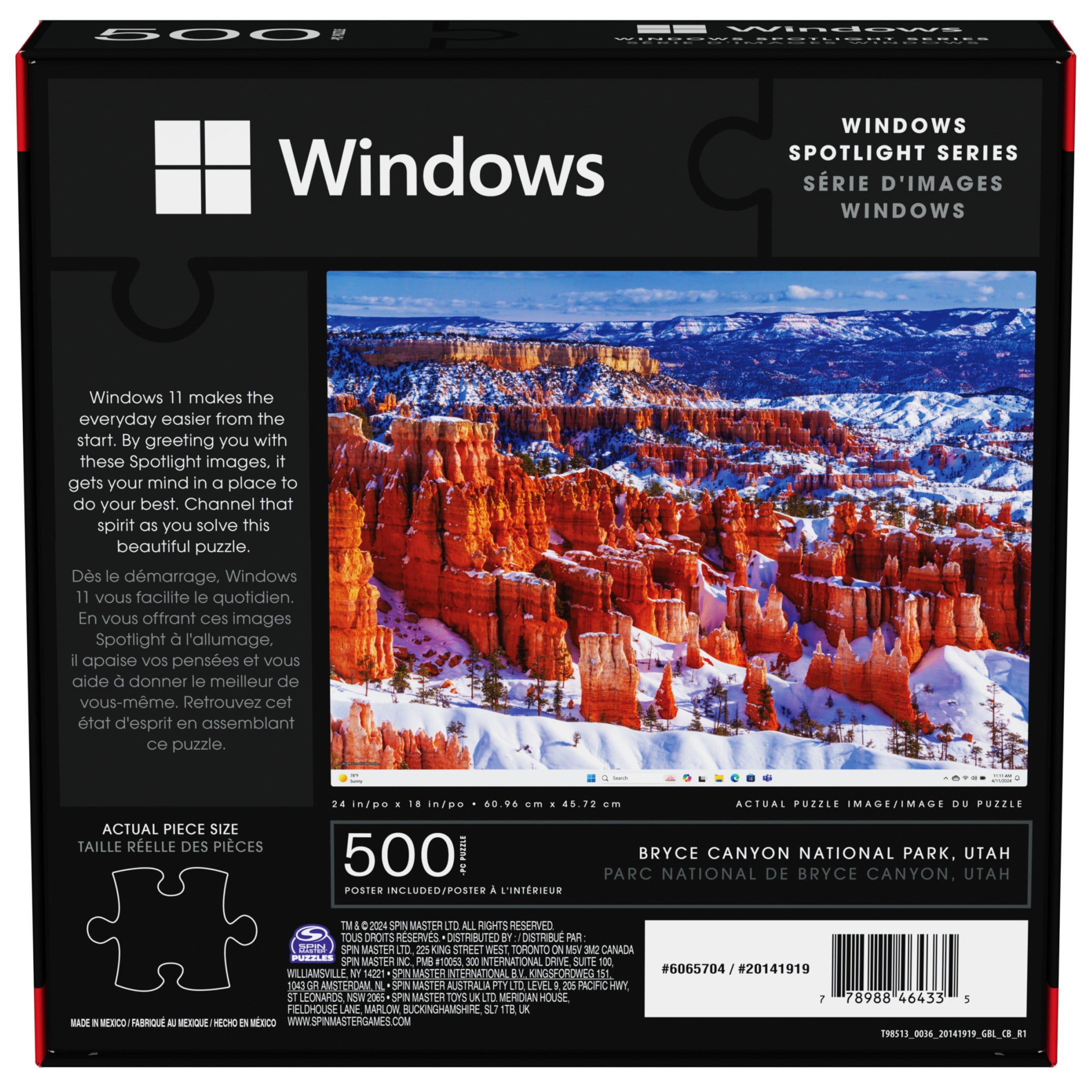 Spin Master Games, Microsoft Windows Spotlight Series 500-Piece Puzzle with Poster, for Ages 8 and up