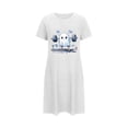 thumbnail image 5 of Tnhcen Halloween Home Loungewear Plus Size Cartoon Print Short Sleeve Sleep Dress Round Neck Soft Polyester Spandex S-2XL for Relaxed Festive Vibes, 5 of 5