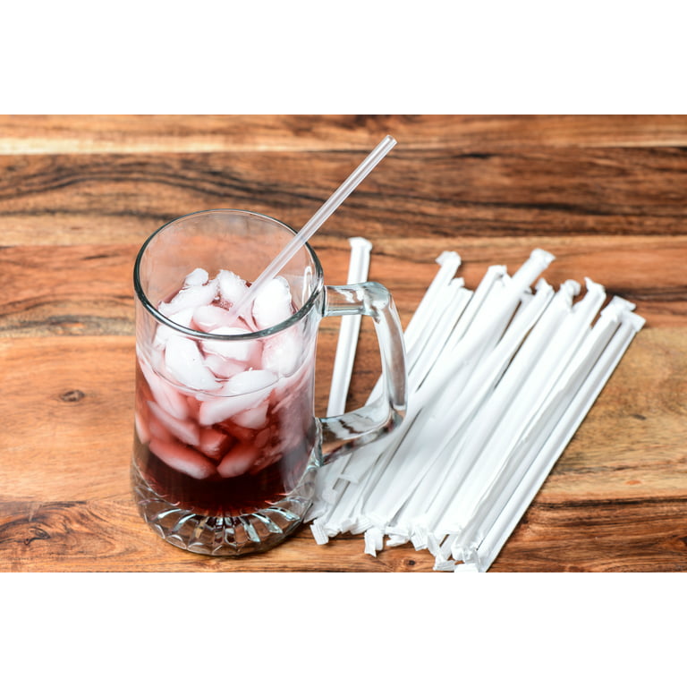 [3600 Pack] Individually Wrapped Flexible Plastic Drinking Straws -  EcoQuality Disposable Clear Straws, BPA Free Plastic - Bendy, Party, Fancy  Straws