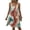 Brown, variant on Women Sleeveless Square Neck Pleated Dress Casual Loose A-Line Beach Dress Bohemian Tie Dye Print Flowy Summer Vacation Cover Up, Red L