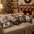 thumbnail image 2 of Leodye Christmas Pillow Covers 18x18 inch Set of 1 Xmas Decorations Soft Plush Christmas Tree Throw Pillow Cases Winter Holiday Decor for Sofa Living Room, 2 of 7