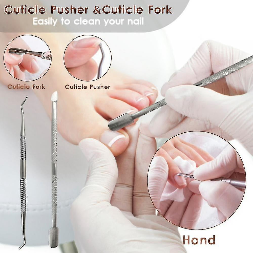 23pcs Pedicure Kit Foot File Set Stainless Steel Foot Care Tools Dead Skin Callus Remover
