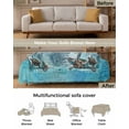 thumbnail image 3 of Ocean Turtle Sofa Couch Covers for Dog,Washable Sofa Throw Cover Single Slipcovers for Armchair,Vintage Coastal Nautical Aquatic Animals Turquoise Couch Protector Towel Blanket Medium 71x91, 3 of 8