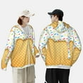 thumbnail image 6 of Balery White Ice Cream Men's Women's UPF 50+ Sun Protection Lightweight Hoodie Performance Long Sleeve Shirt for Fishing Running-Small, 6 of 9