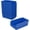 Blue, variant on Plastic Shelf Bins, Heavy Duty Storage Bins for Garage, Closet, and Drawer Organization