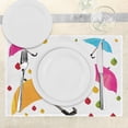 thumbnail image 3 of Ambesonne Colorful Place Mats Set of 4, Colorful Umbrellas Leaf, Standard Size, Multicolor, 3 of 6
