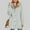 Gray, variant on Women's Long Fuzzy Fleece Hoodies Jacket Faux Fur Button Down Sherpa Coats Warm Winter Plush Outerwear with Pockets