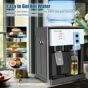 Hot and Cold Water Dispenser 46-194°F Mini 14''H Floorstanding Top Loading Water Cooler Dispenserfor 1 to 5 Gallon Bottles 110V Desktop Electric Water Dispenser for Office Home Kit