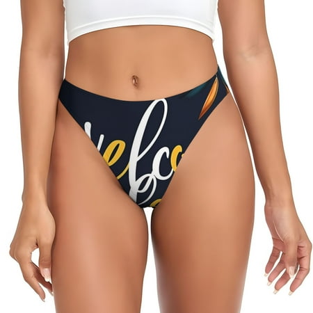 Rateoe Sunflower Welcome A Pattern Seamless Women Underwear Thongs No Show Ladies Thong No Line Breathable Comfortable Panties Undies for Women-Large