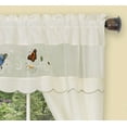thumbnail image 2 of Kitchen Comfort Daisy Meadow Embellished Cottage Window Curtain Set 58x24, 2 of 3