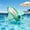 Green, variant on Wenini Floating Pool Thermometer, Airplane Shape Easy Read Display, Shatter Resistant Thermometer for Swimming Pools Spas Hot Tubs Ponds