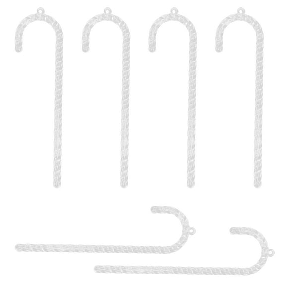 ADDHAT Clear Acrylic Candy Cane Hanging Ornaments for Christmas Holiday Decor 36 Pieces