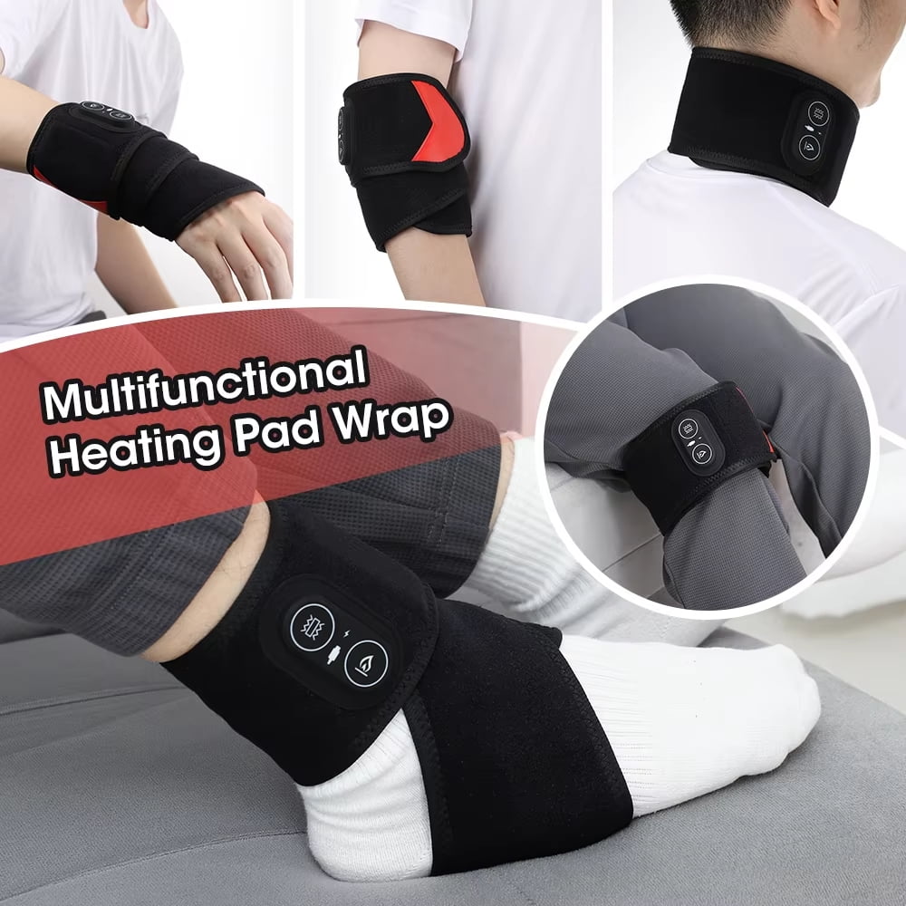 LaseLocks Cordless Heating Wrist Guard with 660&850nm Red Light Therapy & 3-Level Electric Vibration Massage for Hand & Wrist Comfort