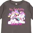 thumbnail image 4 of Inktastic My Grandma Loves Me Unicorn Girls Long Sleeve Toddler T-Shirt, 4 of 5