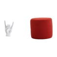 thumbnail image 1 of Banco otomano creativo con forma de , taburete cilíndrico con gesto de mano, ideal para decorar apartamentos, dormitorios, restaurantes y oficinas, 1 of 8