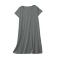 thumbnail image 2 of Utoimkio Short Sleeve Nightgowns for Women Summer Soft Comfy Sleepshirts Solid Color Pullover Nightdress Home Lounge Sleepwear Size S-XXL, 2 of 6