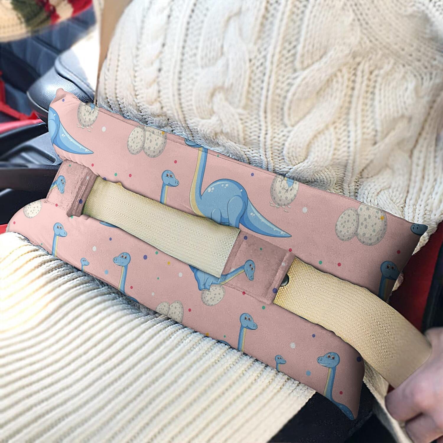 Bold Color Dinosaur Seatbelt Pillow - Post Heart Surgery Pressure Relief - Vibrant & Soft Dino Cushion