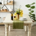 thumbnail image 3 of Contemporary Home Living 108" Variegated Green Table Runner, 3 of 3