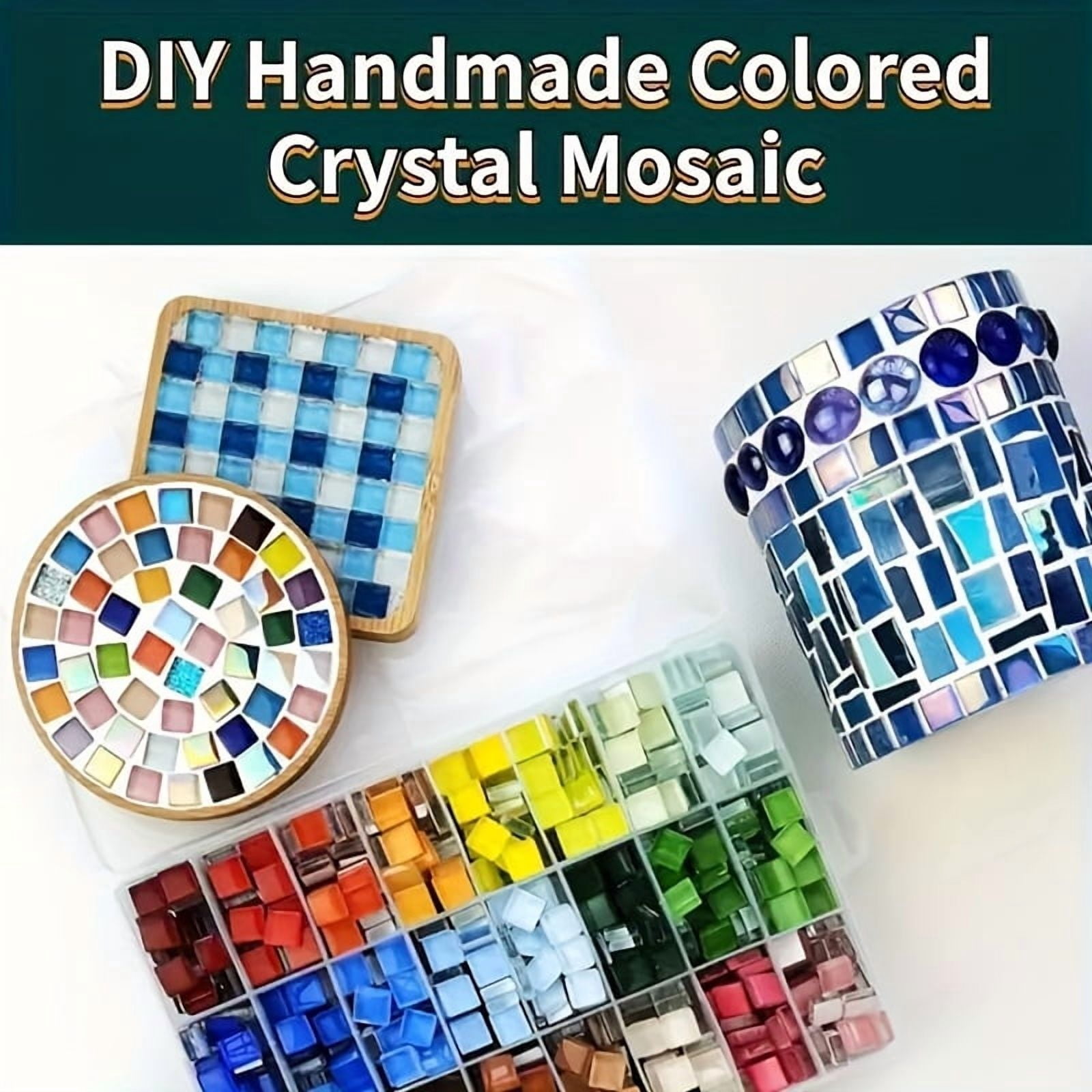 1100pcs Beautiful Mosaic Tile Kits, Bright Colors, Atmospheric And Shiny Appearance, Decorations, Suitable for Home Decoration, Handicraft Decoration, Suitable for Jewelry Boxes, Vases, Coasters