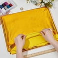 thumbnail image 3 of 39 inch Golden Stretch Shiny Fabrics Metallic Foil Fabric 1.7 Yards Wide Polyester Spandex Stretch Fabrics Foil Sewing Cloth Lame Fabric for Dancewear Crafts Costumes Decor, 3 of 8