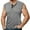 Grey, variant on Men's Summer Sleeveless Wide Shoulder Back Center Collar Button Up Fitness,Tank Tops Men,S