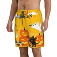 thumbnail image 2 of Balery Happy Halloween1 Traje de Baño Estilo Hawaiano para Hombre, Shorts de Secado Rápido con Bolsillos-Small, 2 of 6