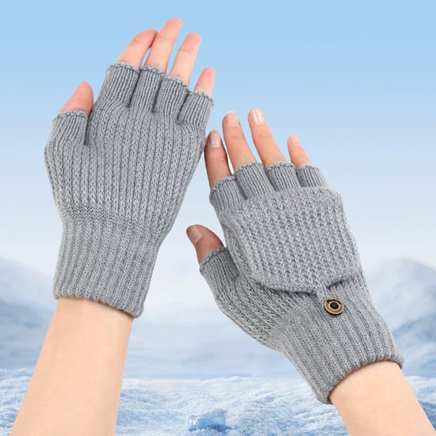 Guantes USB USB CALDIVADO CONTADO MITTRES DE MITTRES PARA HOMBRES MUJERES Mujeres gris claro gris claro