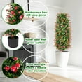 thumbnail image 3 of Bibana Artificial Rose Tree 3FT- Fake Floral Plant Tree in Pot- Decorative Topiary Plant - Cement Filled Potted Faux Flower Plant for Home Office Porch Decor Indoor Outdoor(set of 2), 3 of 6