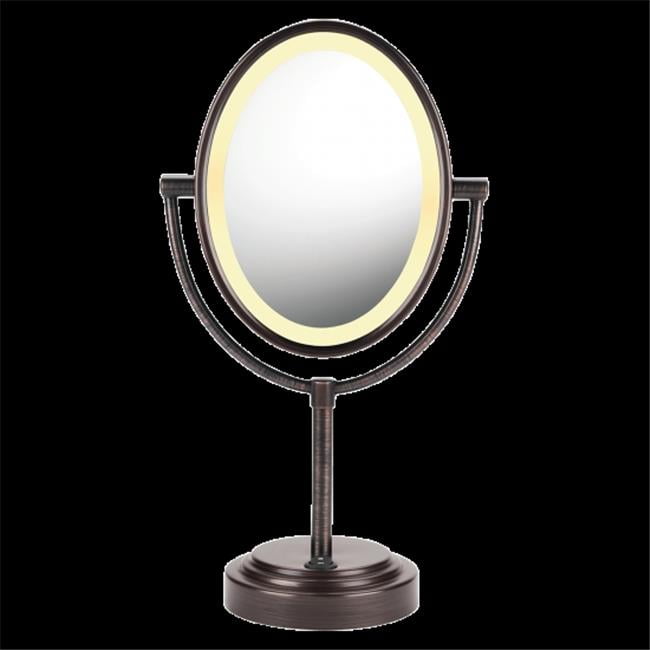 Conair DQ3064 Oval Oiled Bronze DoubleSided Lighted Mirror Walmart
