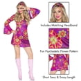 thumbnail image 4 of Conjunto Vestido Leg Avenue 2 Piezas Chica Hippie Floral con Mangas Campana, 4 of 5