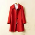 thumbnail image 4 of Olyvenn Fall Coats for Women 2025 Single Breasted Trench Coat Mid Long Classic Lapel Windproof Slim Tops Early Winter Fashion Red XXXXL, 4 of 7