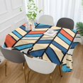 thumbnail image 2 of Yayeee Tablecloths 54" x 54" Rectangle Wrinkle Resistant Party Table Cover, Blue Geometric, 2 of 8