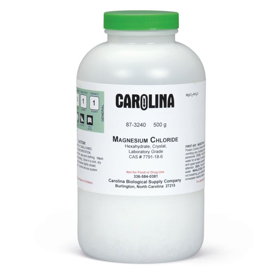 Magnesium Chloride, Hexahydrate, Crystal, Laboratory Grade, 500 G