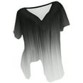 thumbnail image 5 of Itsame Short Sleeved Undershirt Tops for Womens Shirt Comfortable Printed Relaxed V-neck T-Shirt Blouses Gray Size 2XL, 5 of 5
