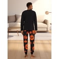 thumbnail image 3 of Pijamas familiares a juego para Halloween, peleles para bebé/ropa para perro/camisetas de manga larga y pantalones con estampado de calabaza., 3 of 9
