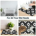 thumbnail image 5 of 1pc Black and White Geometric Bathroom Rug Bathroom Decor and Accessories- Durable,Anti Slip,And Quick Drying,Suitable For Indoor/outdoor Use - Perfect For Bathrooms,Bedrooms,Kitchens, 5 of 9