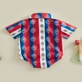 thumbnail image 2 of Combinaison Chemise Western pour Bébé Garçon, Manches Courtes, Graphique, Boutonnée, Col à Revers, Combinaison d'Été, Vêtements pour Nouveau-Né, 2 of 6