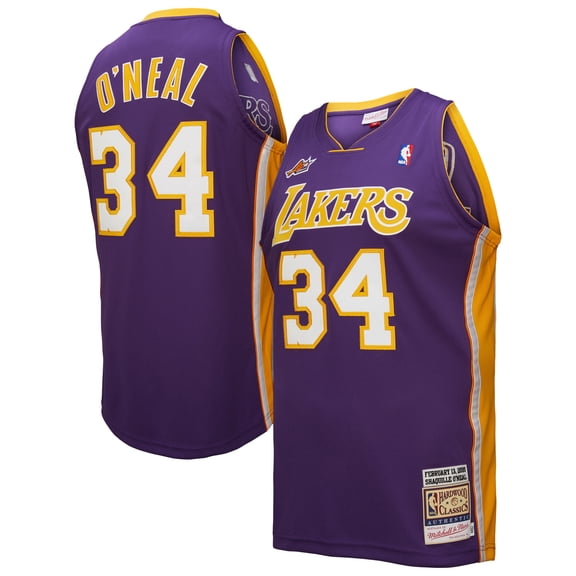 Men's-Mitchell & Ness Shaquille O'Neal Purple Los Angeles Lakers 2000 NBA All-Star Game Authentic Jersey