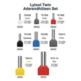 thumbnail image 3 of 750pcs Twin Wire Ferrules Kit Wire Terminal Ferrules Crimp Connector Twin Ferrules Dual Bootlace Fer, 3 of 5