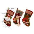 thumbnail image 5 of C Christmas Stocking Gift Bag Candy Sock, Cloth Storage For Small Presents And Treats, 5 of 5
