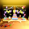thumbnail image 3 of LED Note Board with Colors, 2025 Glowing LED Drawing Board for Kids, LED Not Board with Stand and 7 Color Markers L, 3 of 7