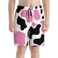 thumbnail image 2 of Cauagu Cow Spots Print Swim Trunks for Men,Youth Boys Swim Shorts Compression Liner Beach Shorts Boys' Swimming Shorts 7-20 Years Bathing Suit-Small, 2 of 7